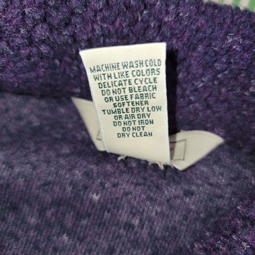 LL Bean vintage dark purple sherpa sweater - Picture 3 of 4